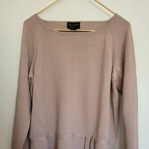 Sandra King Pullover women Plus Size 1X Light brown Tan Rayon Long Sleeves